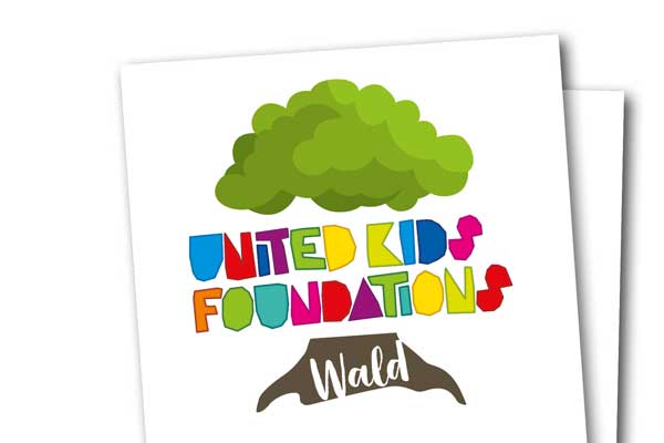 Buntes Logo der Kids Foundation Wald